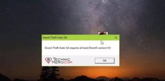 Grand Theft Auto requires at least DirectX 9 Solution