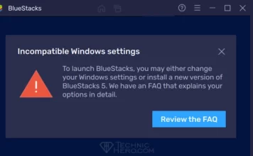 BlueStacks Incompatible Windows Settings