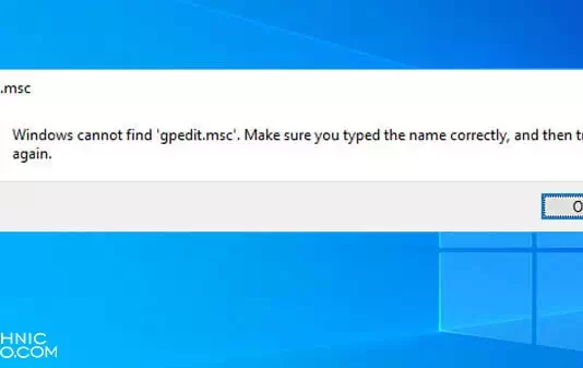 How to Fix Windows Cannot Find gpedit.msc