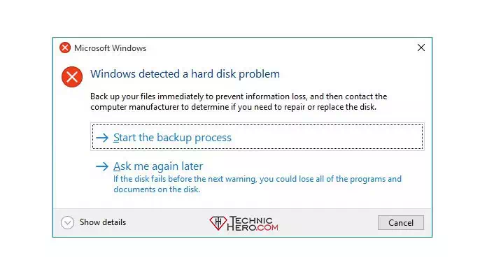 How to Fix Windows detected a hard disk problem
